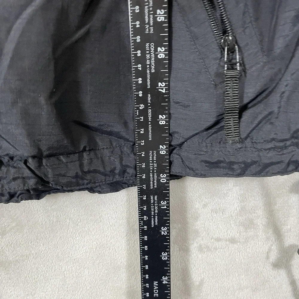 Vtg GAP Anorak Smock Jacket Mens Large Black Rain Ripstop Pullover Hooded Y2K
